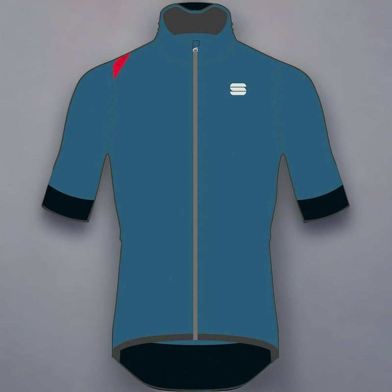 EX Display Sportful Fiandre Light NoRain Short Sleeves Jacket Sea Blue - Medium