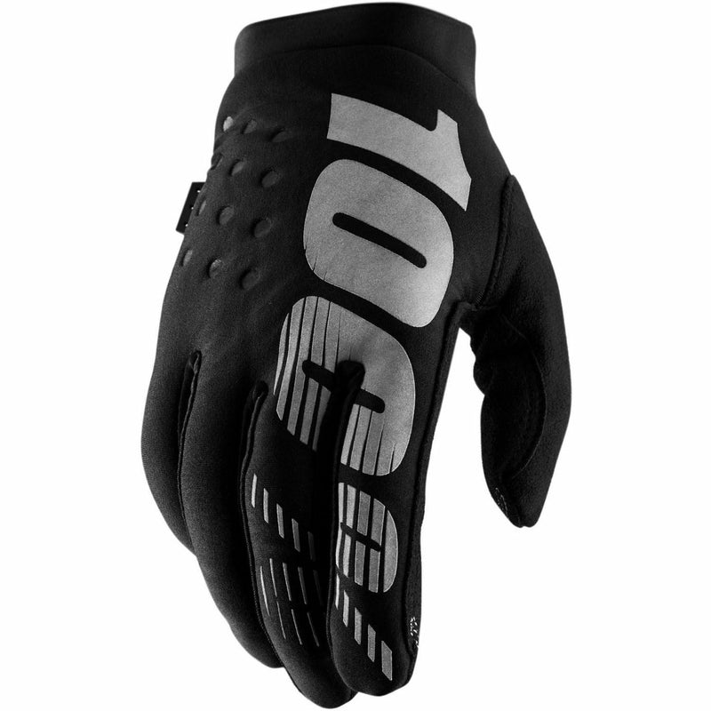 100% Brisker Ladies Cold Weather Gloves Black / Grey