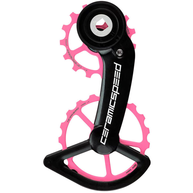 CeramicSpeed OSPW System Cerakote Coated SRAM Red/Force AXS Pulley Wheels Pink