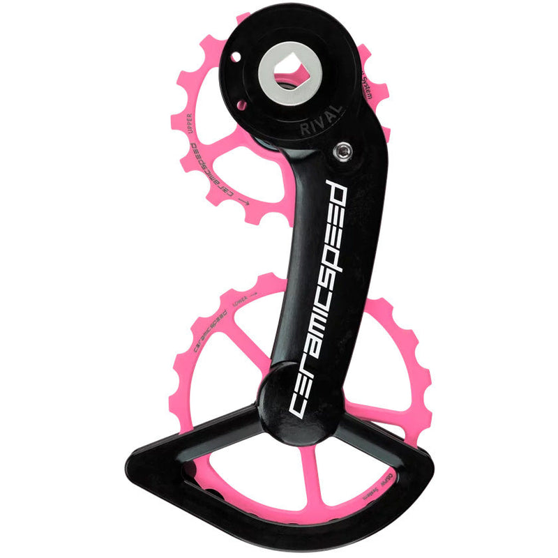 CeramicSpeed OSPW System Cerakote Coated SRAM Rival AXS Pulley Wheels Pink