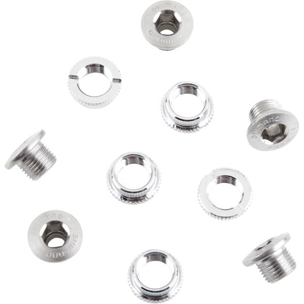 Shimano Spares FC-7710 Chainring Bolts - Pack Of 5 Silver