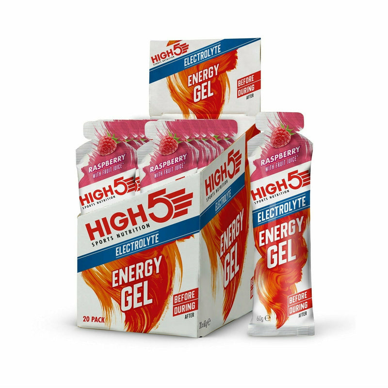 High5 Energy Gel Electrolyte Raspberry - Pack Of 20