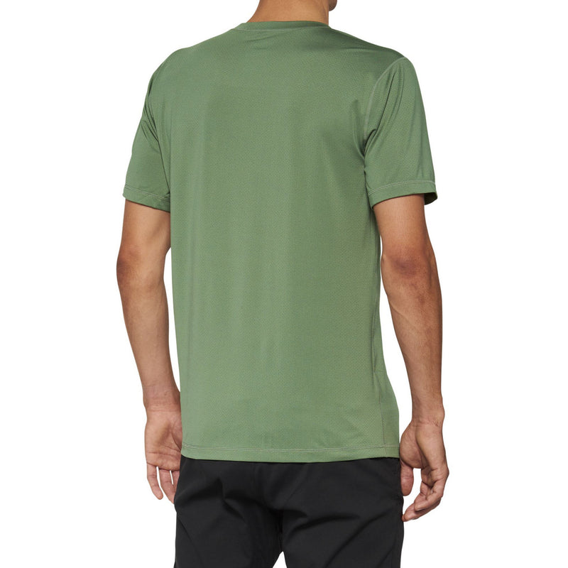 100% Mission Athletic Short Sleeves T-Shirt Olive
