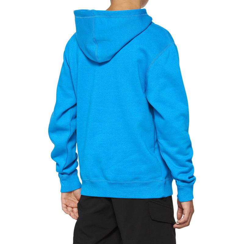 100% Icon Pullover Youth Hoodie Skyblue