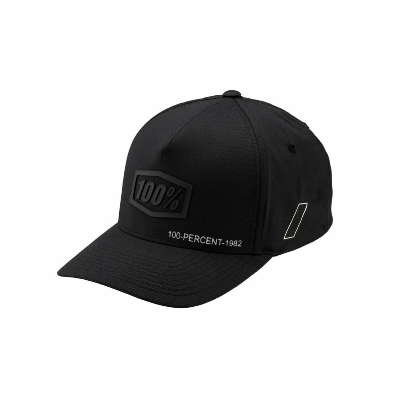 100% Shadow X-FIT Snapback Hat Black