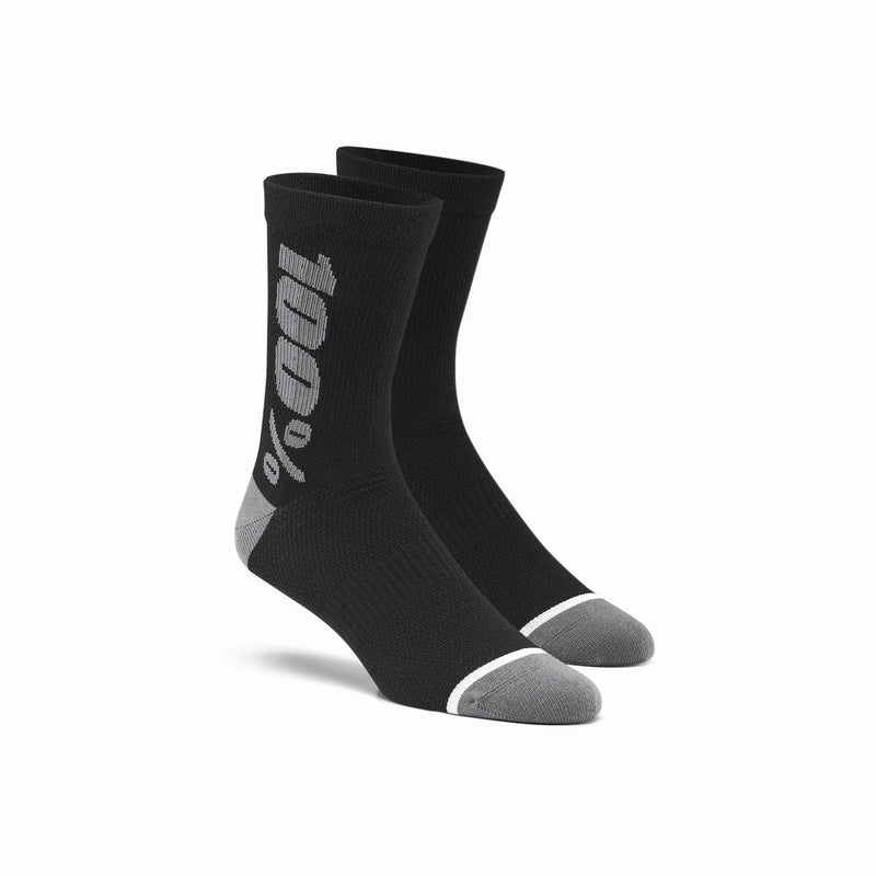 100% Rhythm Merino Wool Performance Socks Black / Grey