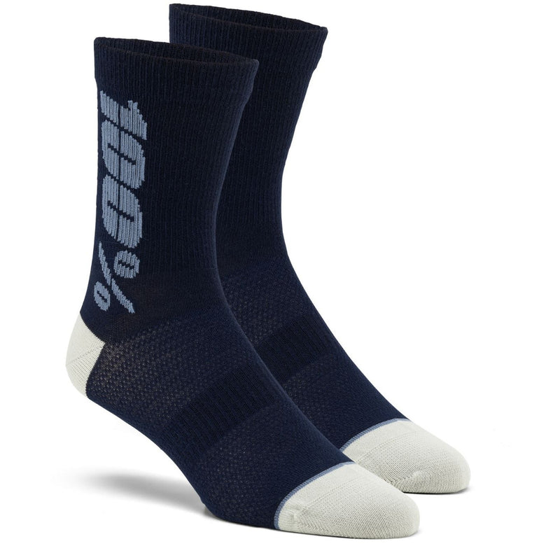 100% Rhythm Merino Wool Performance Socks Navy / Slate