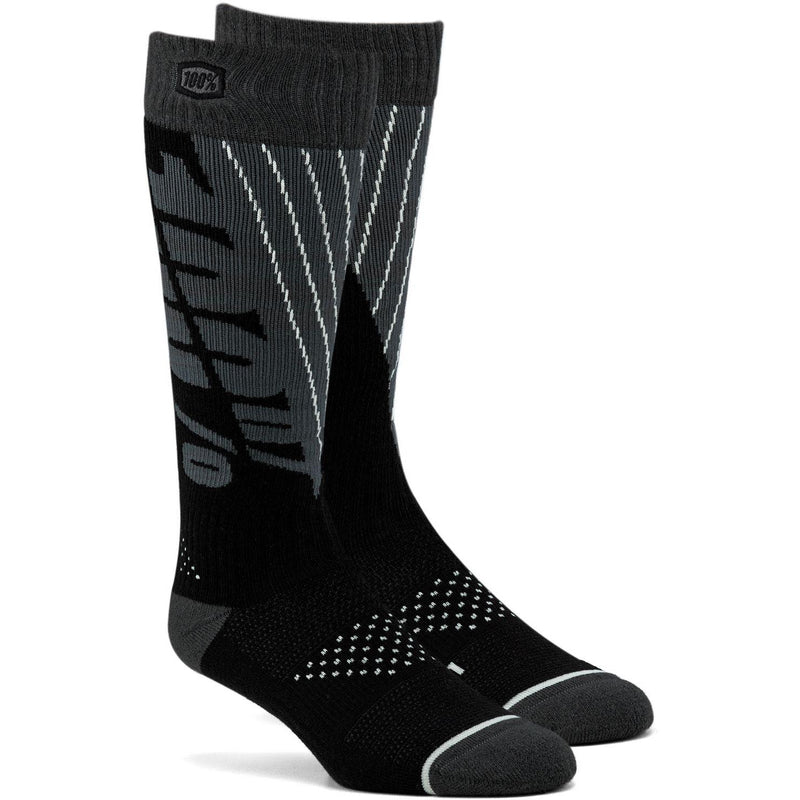 100% Torque Comfort Moto Socks Black / Steel Grey
