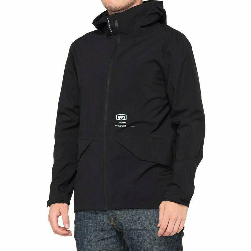 100% Hydromatic Parka Lightweight Waterproof Jacket Black