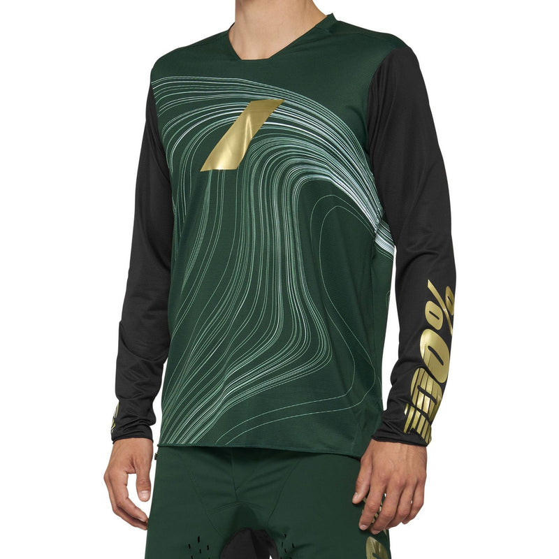 100% R-Core X Long Sleeves Limited Edition Jersey Forest Green