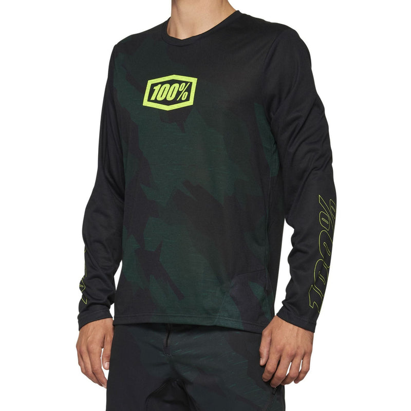 100% Airmatic Long Sleeves Limited Edition Jersey Black Camo