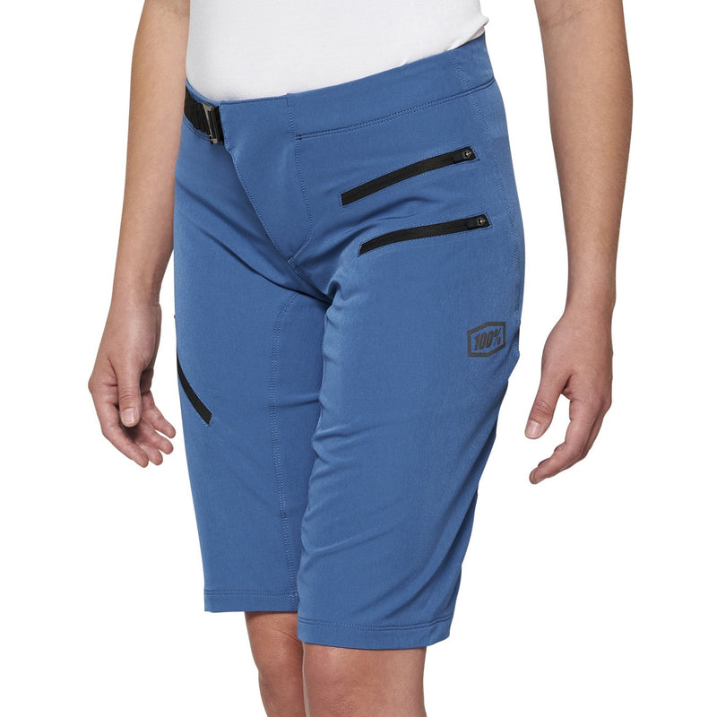 100% Airmatic Ladies Shorts Slate Blue