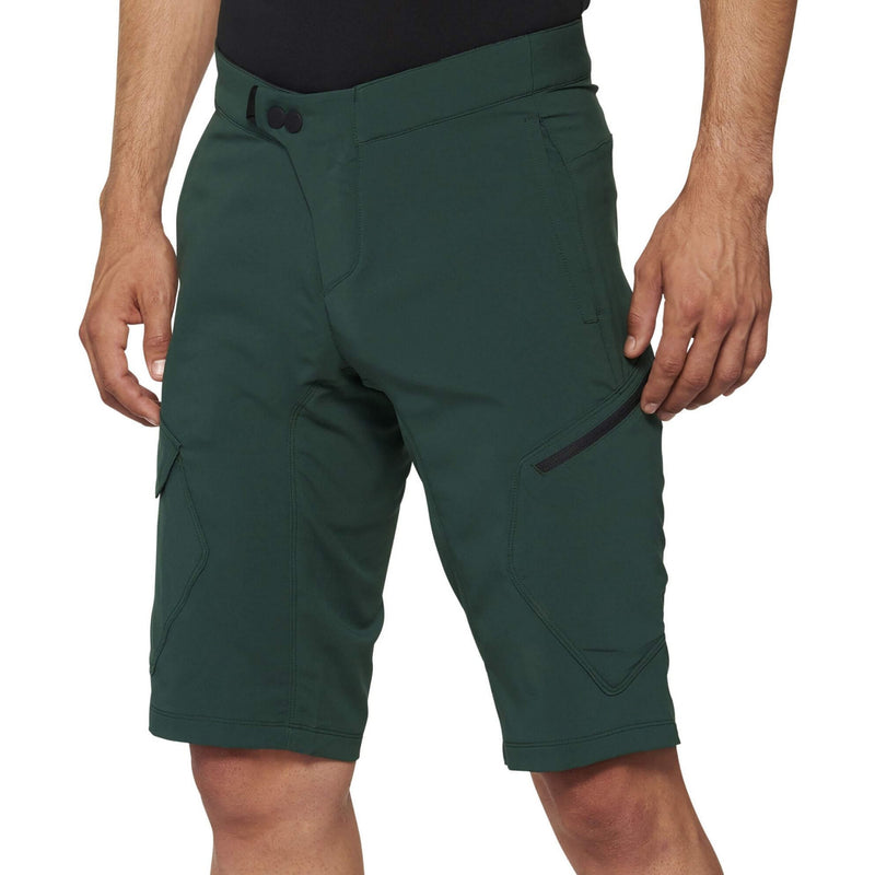 100% Ridecamp Shorts Forest Green