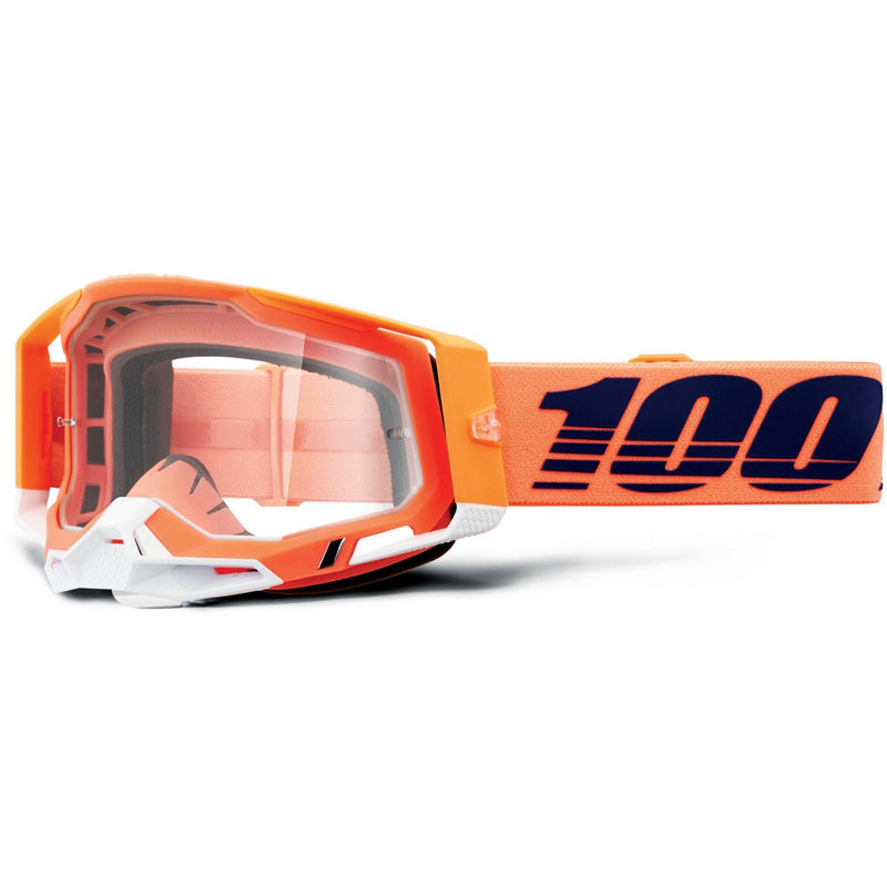 100% Racecraft 2 Goggles Coral / Clear Lens