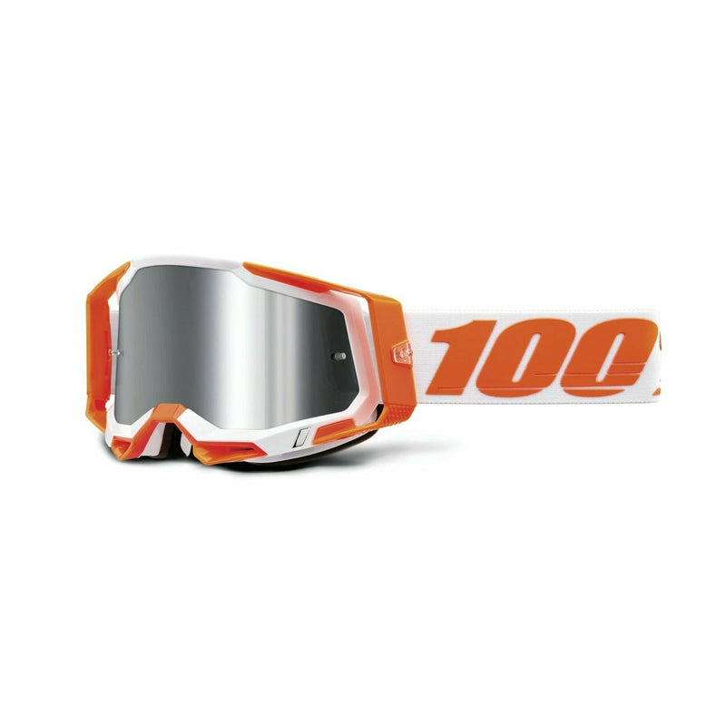 100% Racecraft 2 Goggles Orange / Mirror Silver Flash Lens