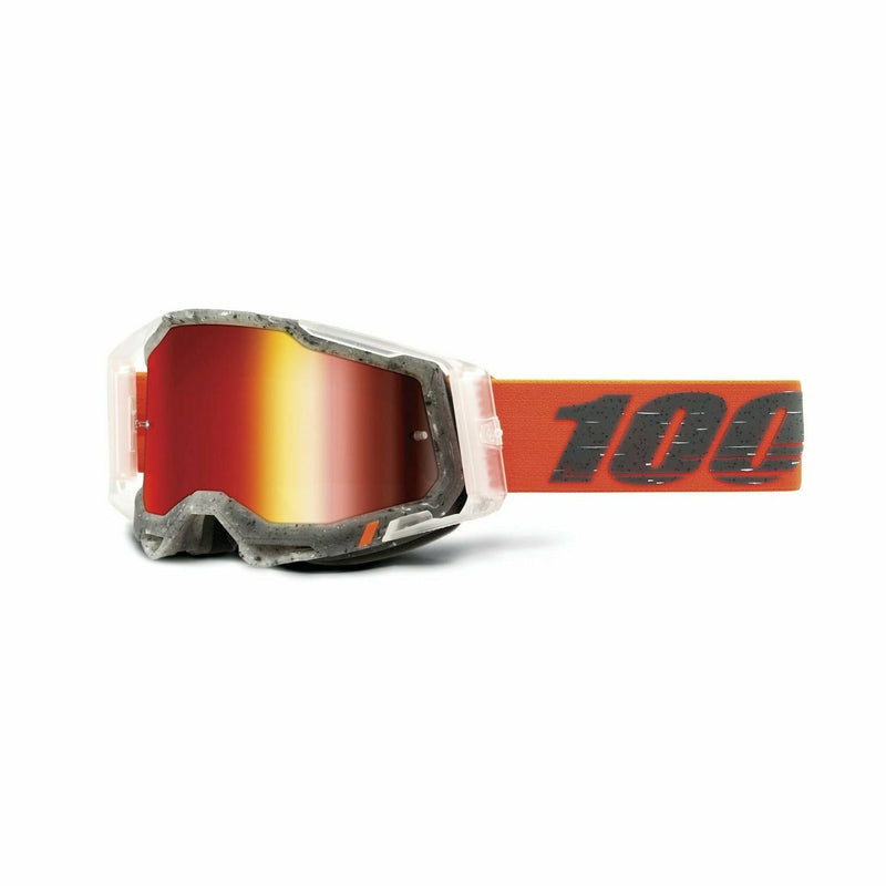 100% Racecraft 2 Goggles Schrute / Mirror Red Lens
