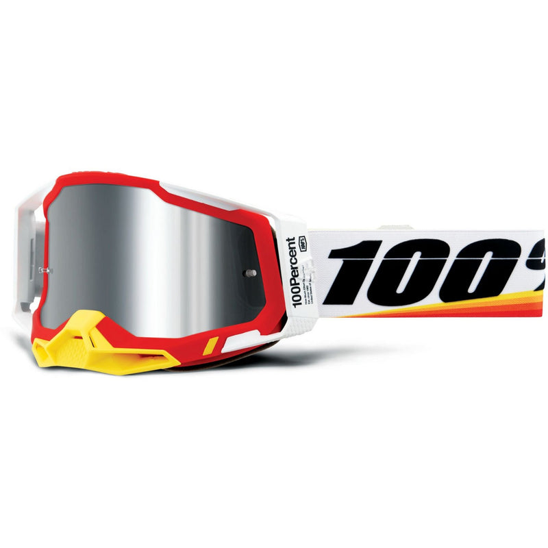 100% Racecraft 2 Goggles Arsham Red/ Mirror Silver Flash Lens