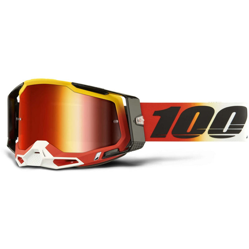 100% Racecraft 2 Goggle Ogusto Mirror Red Lens