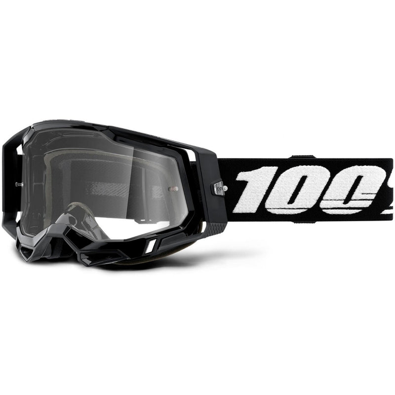 100% Racecraft 2 Goggles Black / Clear Lens