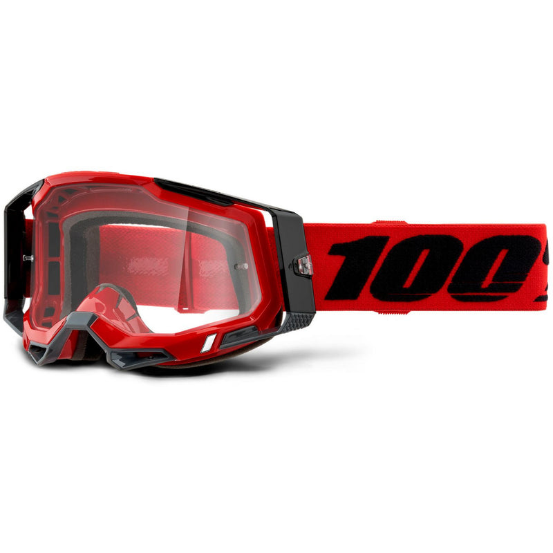 100% Racecraft 2 Goggles Red / Clear Lens