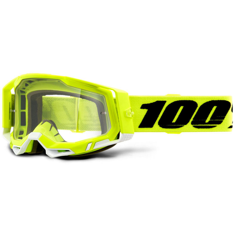 100% Racecraft 2 Goggles Yellow / Clear Lens
