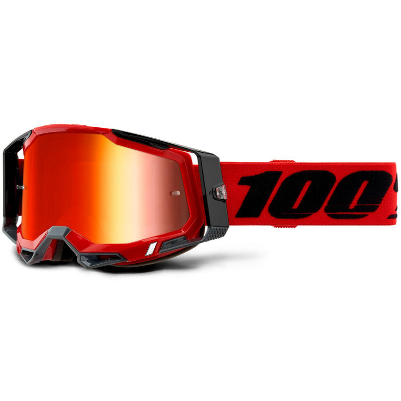 100% Racecraft 2 Goggles Red / Red Mirror Lens