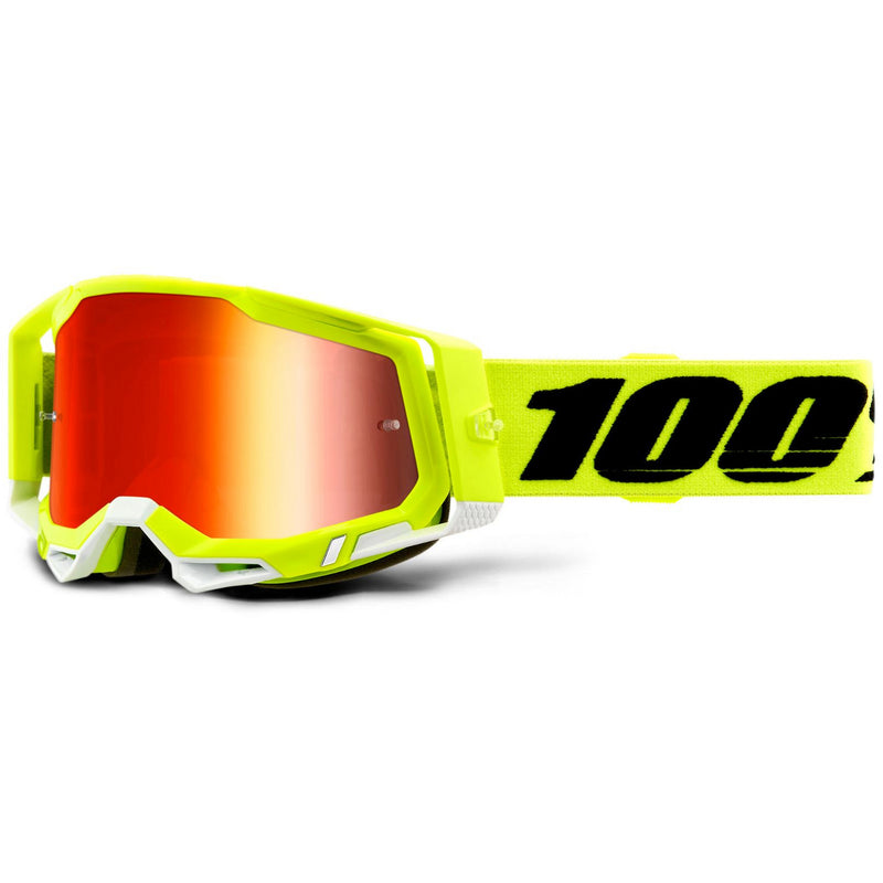 100% Racecraft 2 Goggles Yellow / Red Mirror Lens