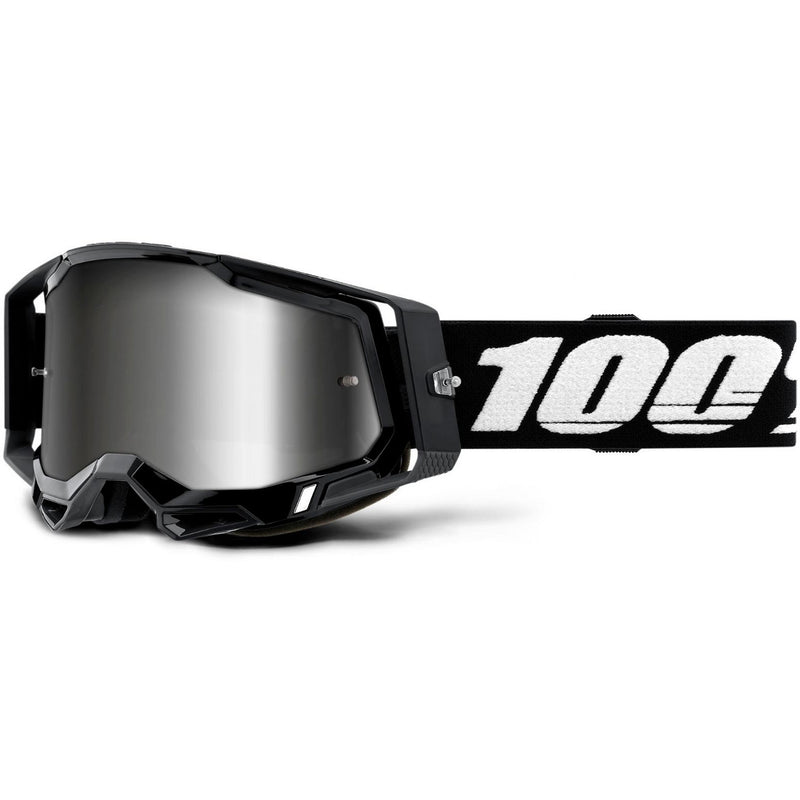 100% Racecraft 2 Goggles Black / Silver Mirror Lens