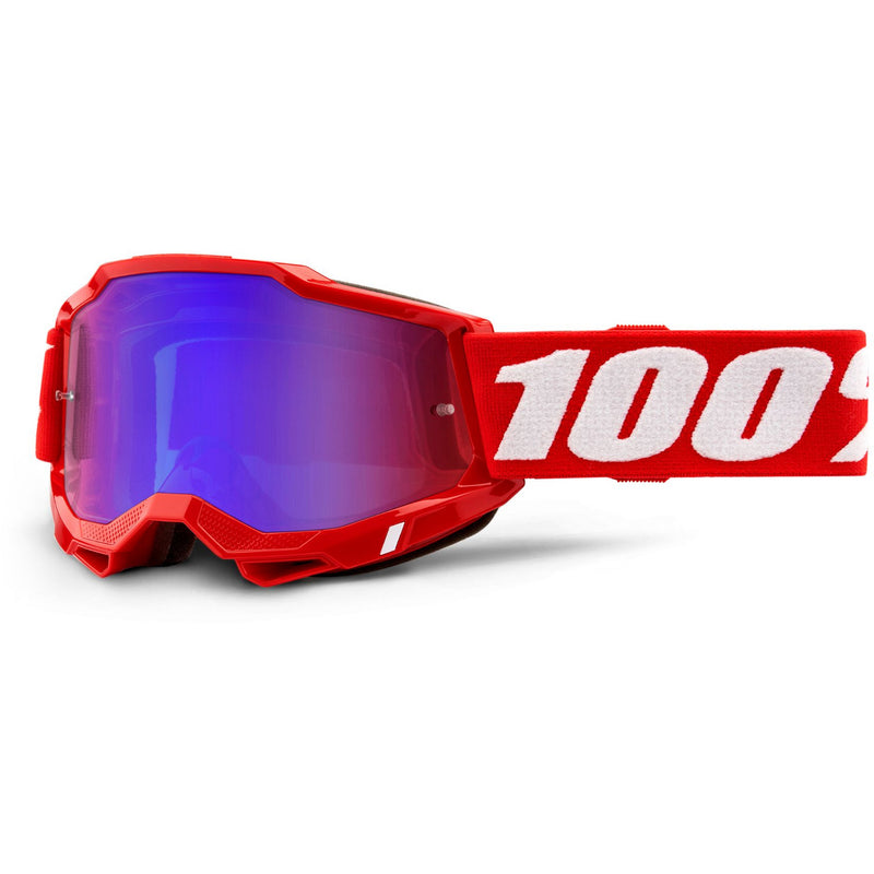 100% Accuri 2 Goggles Red / Red/Blue Mirror Lens