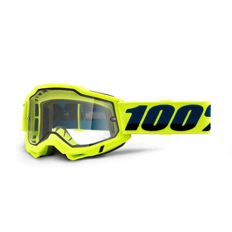 100% Accuri 2 Enduro Moto Goggle Yellow / Clear Lens