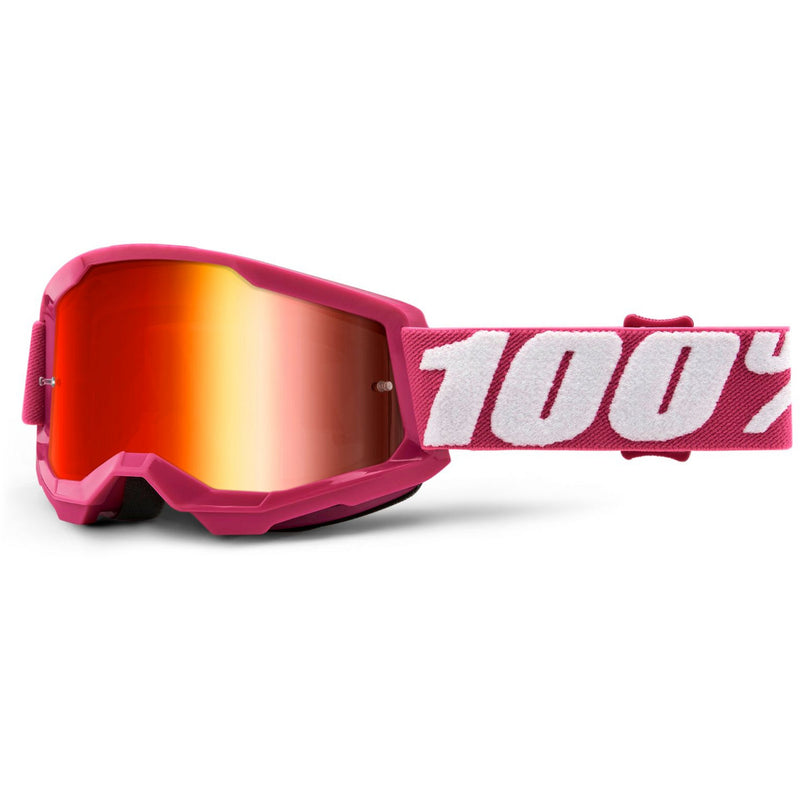100% Strata 2 Youth Goggles Fletcher / Red Mirror Lens