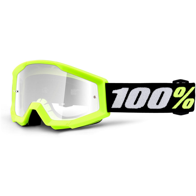 100% Strata Mini Goggles Yellow / Clear Lens