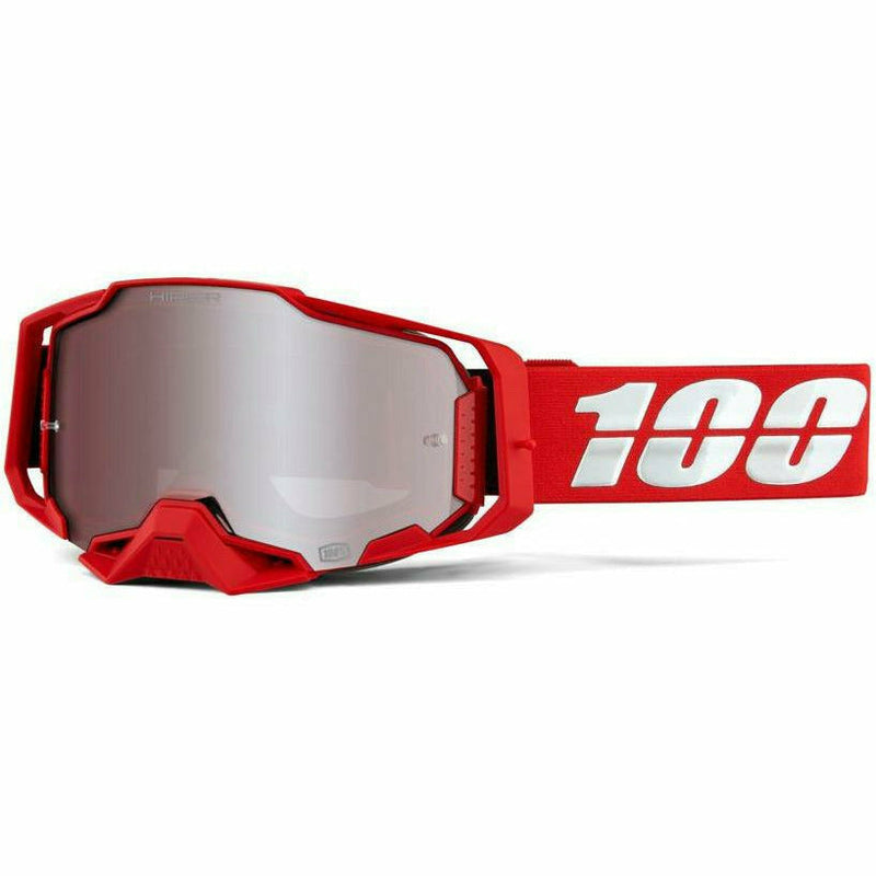 100% Armega Goggle Red / Hiper Silver Mirror Lens