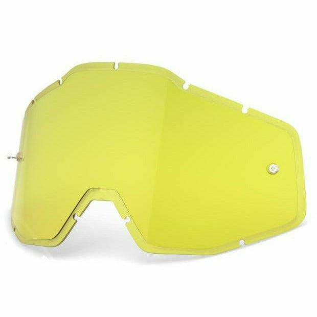 100% Racecraft / Accuri / Strata Anti-Fog Injected Replacement Lens HD Yellow