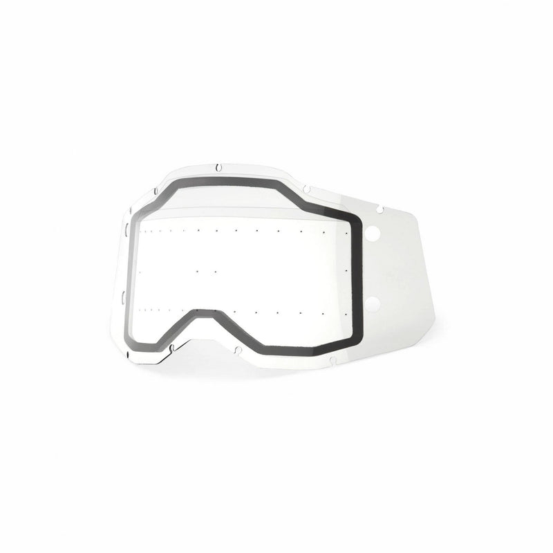 100% Racecraft / Accuri / Strata 2 Forecast Replacement Dual Pane Lens Clear / With Bumps