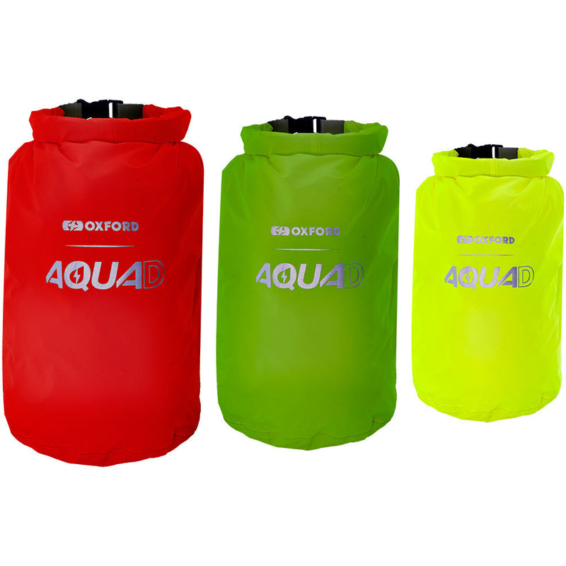 Oxford Aqua D WP Packing Cubes - Pack Of 3 Red / Green / Fluo Yellow