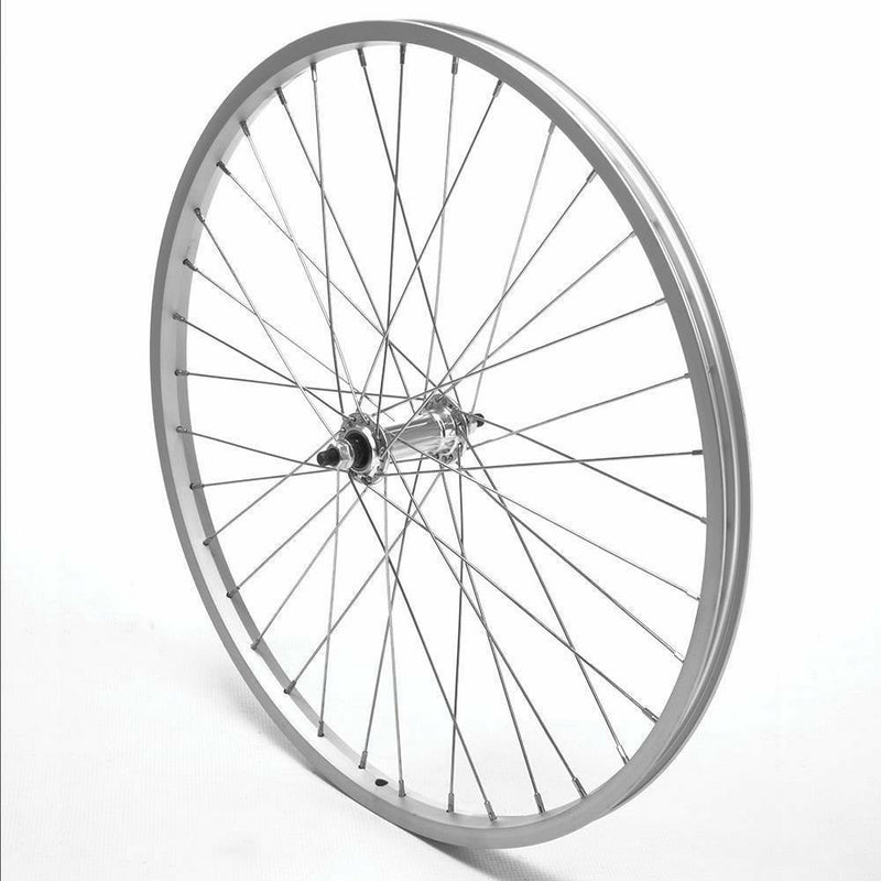 Oxford Hybrid Single Wall Nutted Front Wheel Silver