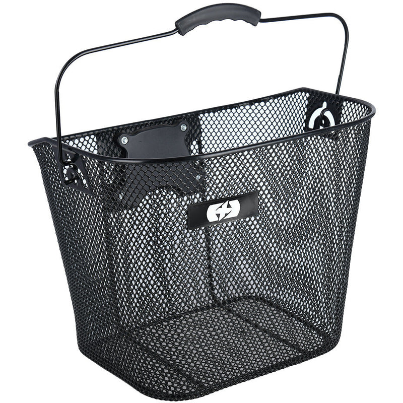 Oxford Wire Front Basket Quick Release Black