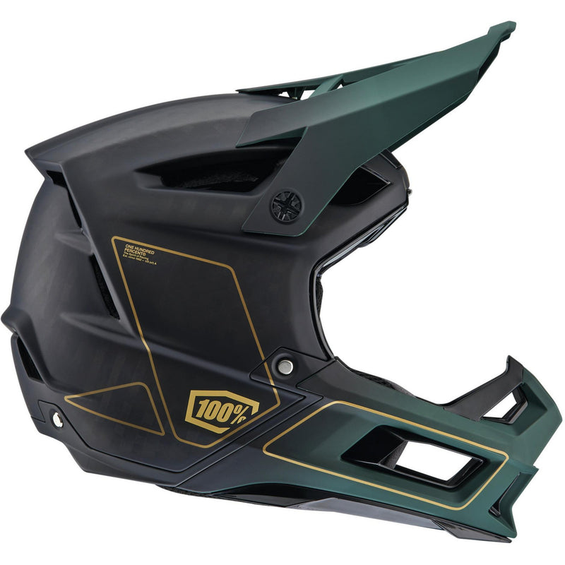 100% Aircraft 2 Helmet Carbon Gold / Forest
