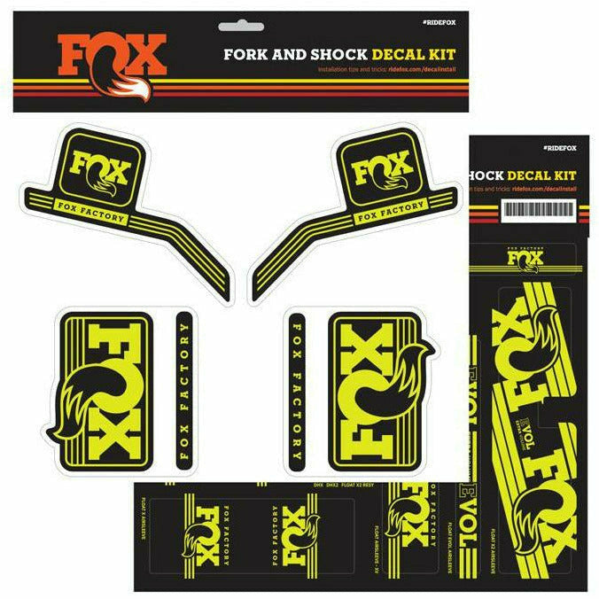 Fox Fork & Shock Decal Kit AM Heritage Yellow