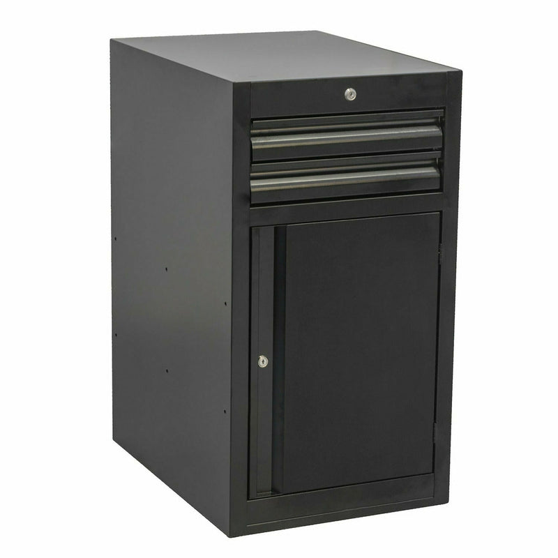 UNIOR Tool Chest Narrow-2 Drawers And Door Black