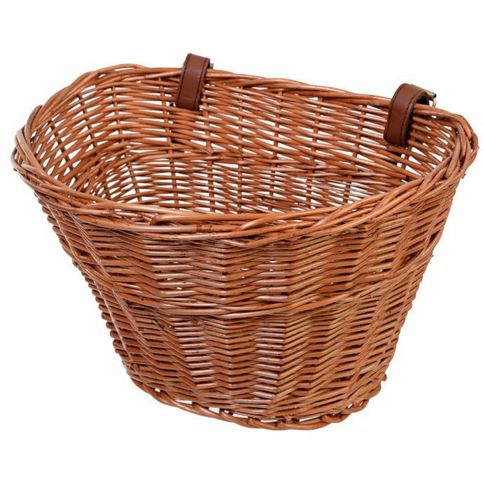 Passport Wicker Bicycle Basket D-shape Medium Or Large Brown