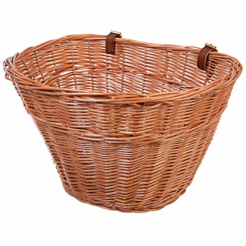 Passport Wicker Bicycle Basket D-shape Medium Or Large Brown