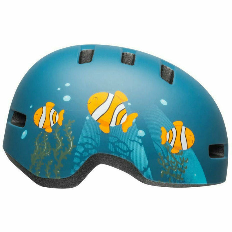 Bell Lil Ripper Kids Helmet Clown Fish Matt Grey / Blue