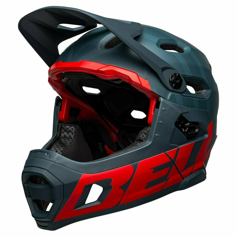 Bell Super DH MIPS MTB Helmet Prime Matt Blue / Crimson