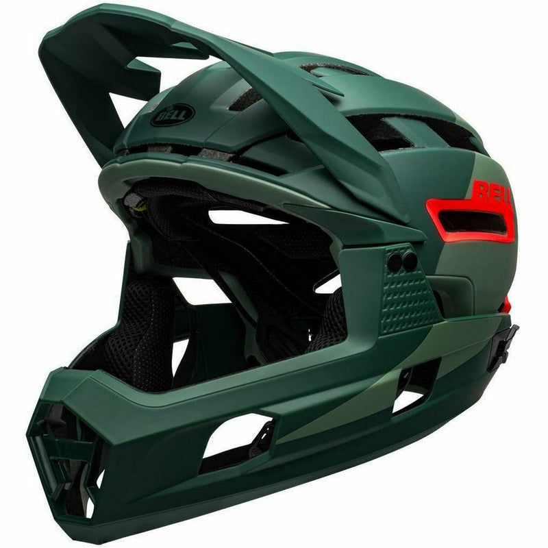 Bell Super Air R MIPS MTB Full Face Helmet Matt / Gloss Green / Infrared