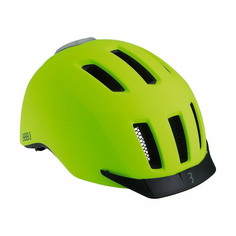 BBB BHE-161 Grid Helmet with Rear LED Light Matt Neon Yellow