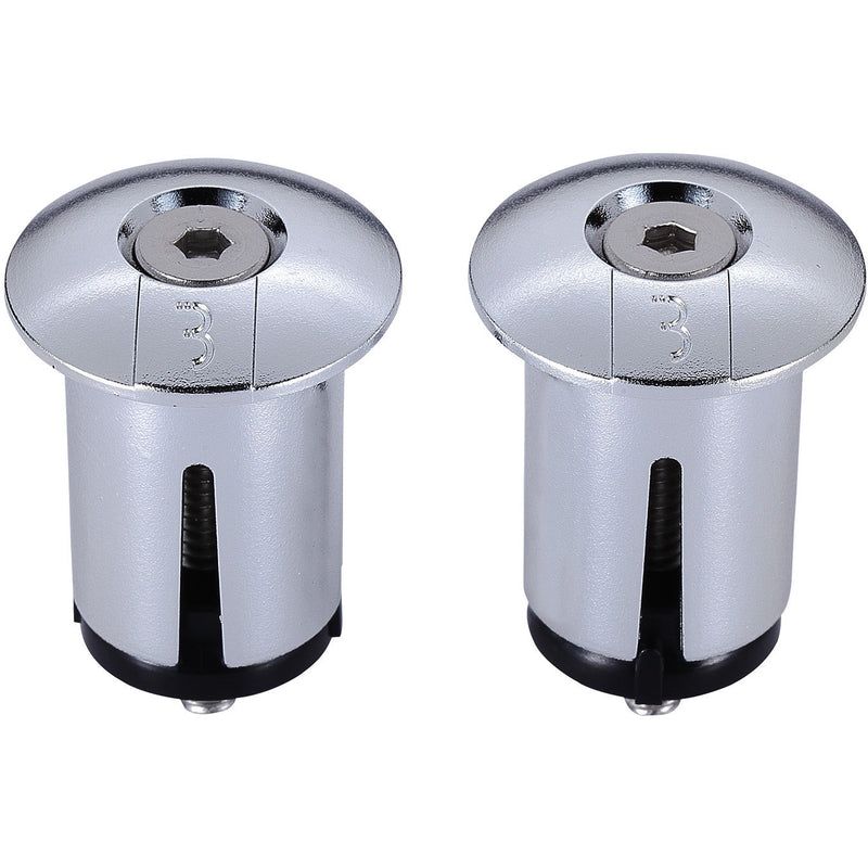 BBB BHT-96 Screw On End Caps - 2 Pieces Silver