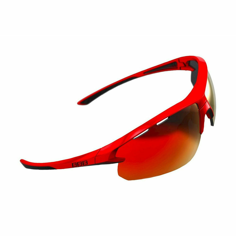BBB BSG-52 Impulse Sunglasses Red / Black Tip / Red Lens