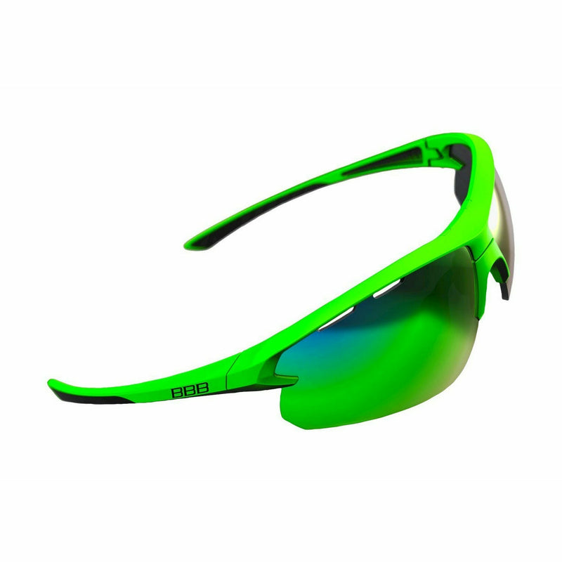 BBB BSG-52 Impulse Sunglasses Matt Green / Black Tip / Green Lens